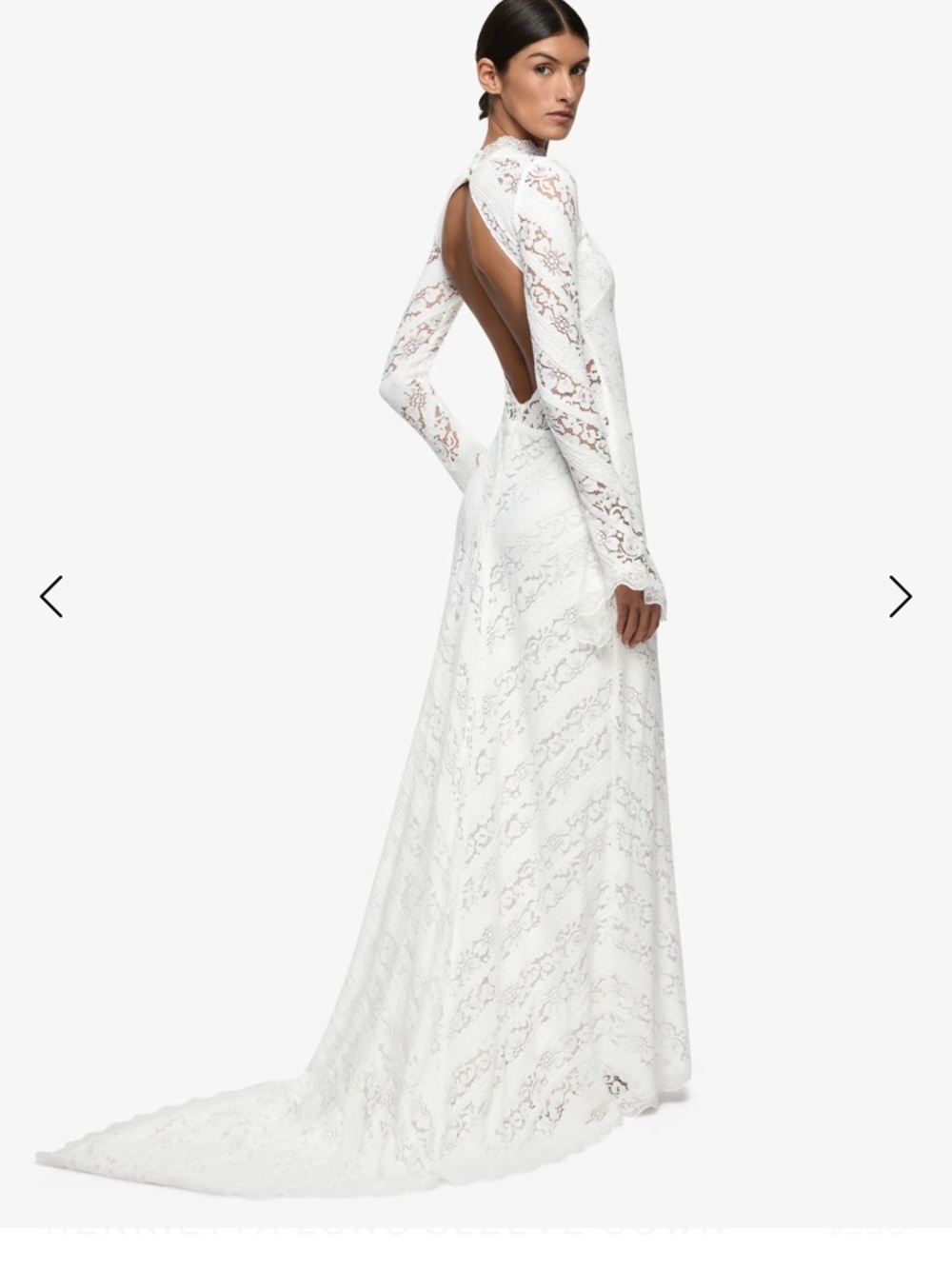 bec + bridge Ivory Lace V-Neck Dress